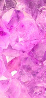 Purple crystal mobile wallpaper with amethyst texture.