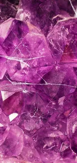 Vibrant purple crystal texture wallpaper for mobile.