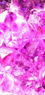 Vibrant purple crystal wallpaper with sparkling gemstones.