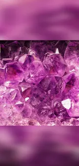 Purple crystalline structure wallpaper for mobile.