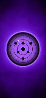 Purple eye design wallpaper with mystical theme.