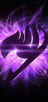 Vibrant purple symbol with energetic burst effect