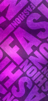 Vibrant purple fashion wallpaper with bold typography design.