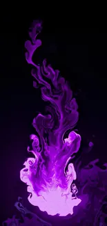 Abstract purple flame design wallpaper for mobile devices.