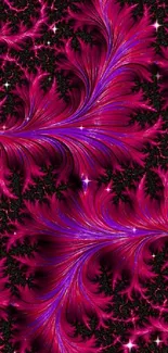 Vibrant purple fractal design wallpaper