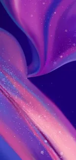 Vibrant purple galaxy wallpaper with fluid gradients and cosmic specks.