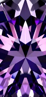 Vibrant purple geometric diamond wallpaper pattern.