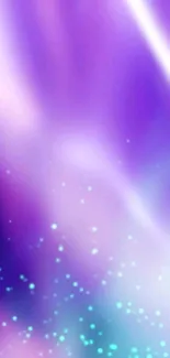 Vibrant purple glow wallpaper with sparkles.