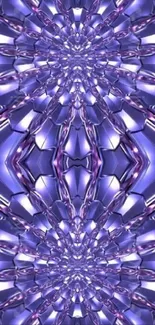 Vibrant purple kaleidoscope patterned wallpaper.