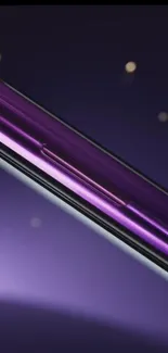 Vivid purple phone wallpaper with metallic accents.