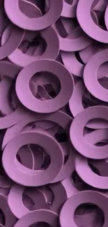 Abstract wallpaper with purple rings pattern.