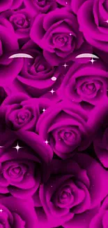 Vibrant purple rose design for mobile wallpaper.