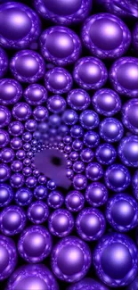 Intricate purple sphere abstract wallpaper.