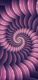 Purple spiral abstract pattern wallpaper design.