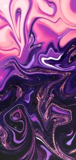 Vibrant purple abstract swirl mobile wallpaper.