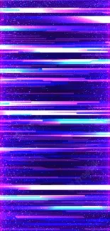 Vibrant purple and blue striped digital wallpaper for mobile.