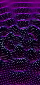 Abstract purple wave pattern wallpaper with vibrant digital art design.