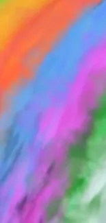 Vibrant abstract rainbow wallpaper with pink hues.