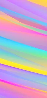 Vibrant rainbow gradient abstract mobile wallpaper with colorful stripes.