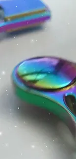 Vibrant and colorful fidget spinner with a rainbow hue.