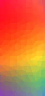 Vibrant geometric rainbow gradient mobile wallpaper.