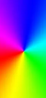 Vibrant rainbow gradient burst with bold colors on a mobile display.