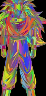 Vibrant rainbow hero with neon colors on a black background.