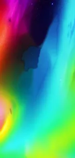 Vibrant rainbow abstract wallpaper with dynamic colors.