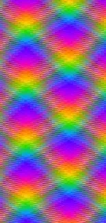 Vibrant mobile wallpaper with rainbow pattern.