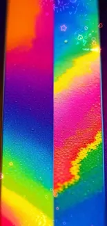 Vibrant rainbow spectrum wallpaper with colorful gradients and bright hues.