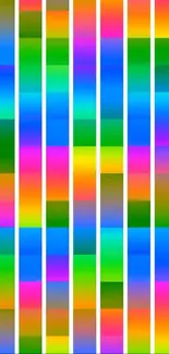 Vibrant rainbow striped phone wallpaper.