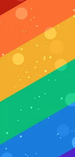 Vibrant rainbow striped wallpaper for phone