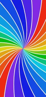 Vibrant rainbow swirl wallpaper for phones.