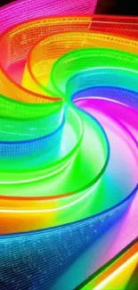 Colorful rainbow swirl wallpaper design