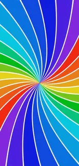 Vibrant rainbow swirl mobile wallpaper with dynamic colors.