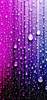 Mobile wallpaper with vibrant raindrop gradient of pink, purple, and blue.