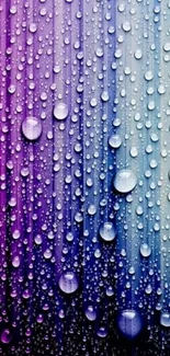 Vibrant purple and blue raindrop gradient wallpaper for mobile.