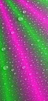 Colorful waterdrop pattern in pink and green hues.