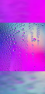 Vibrant purple and pink raindrop wallpaper for mobile screen.