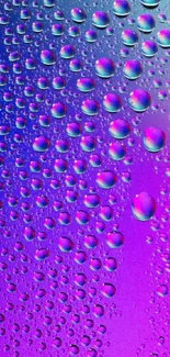 Vibrant raindrop wallpaper with purple and blue hues for mobile devices.