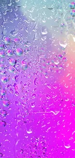 Vibrant abstract wallpaper with raindrops.