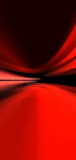 Vibrant red abstract mobile wallpaper with bold curves and dynamic design.