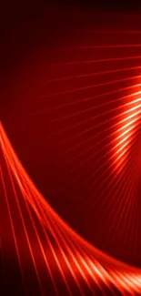 Vibrant red abstract lines wallpaper with dynamic design elements.