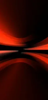 Dynamic and vibrant red abstract phone wallpaper with flowing lines.