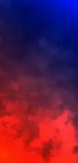 Vibrant red and blue smoke wallpaper for phones.