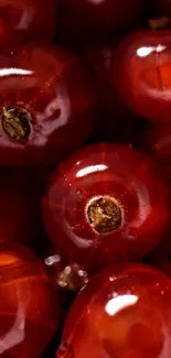 Close-up of vibrant red currants glistening in natural light.