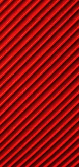 Vibrant red diagonal striped mobile wallpaper with sleek lines.