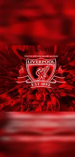 Liverpool FC emblem with red background.