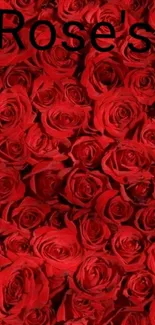 A vibrant wallpaper of beautifully arranged red roses.