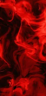 Vibrant red smoke art wallpaper design.